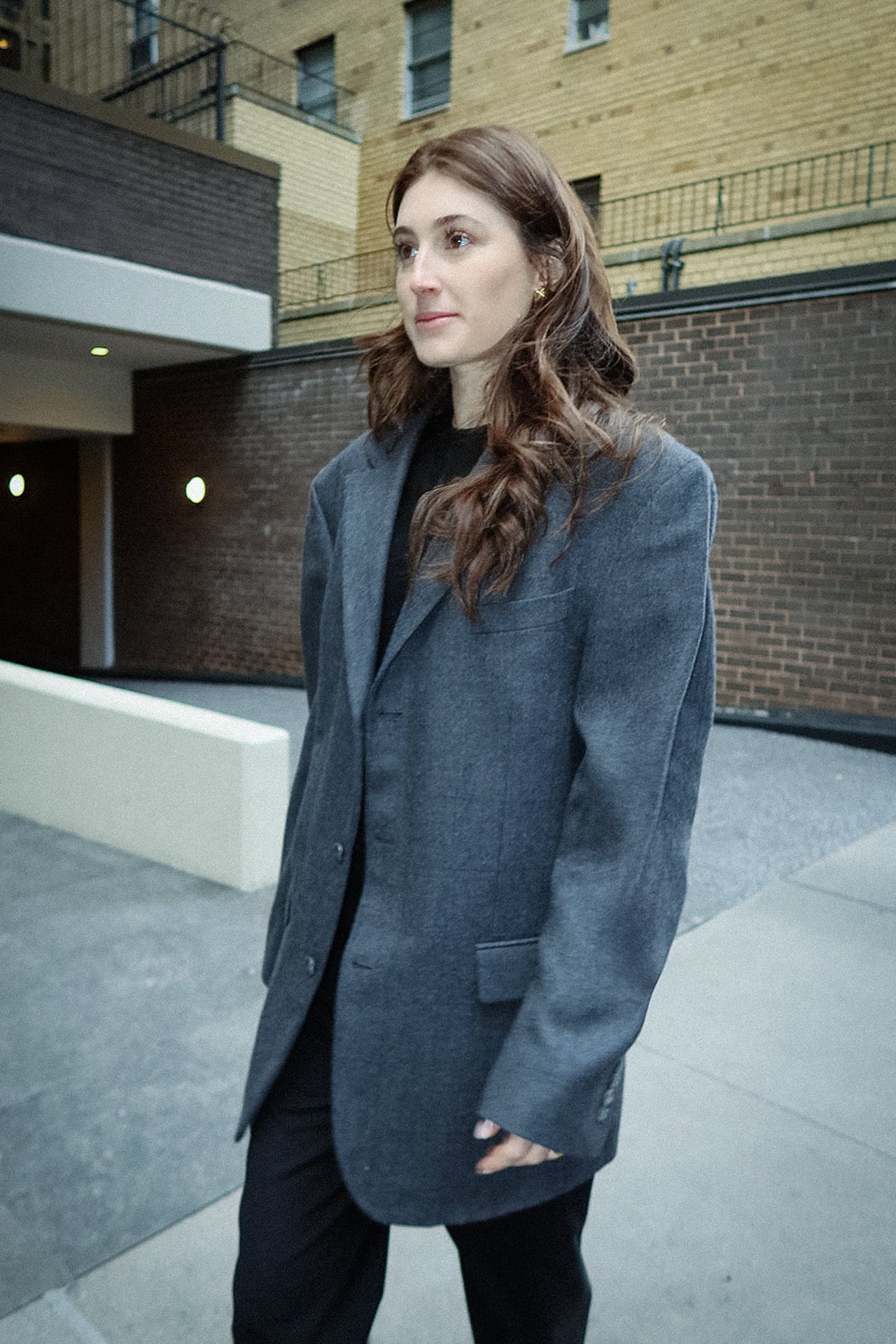 Oscar de la Renta Gray Wool Jacket - Circa Late 90's To Early 2000's