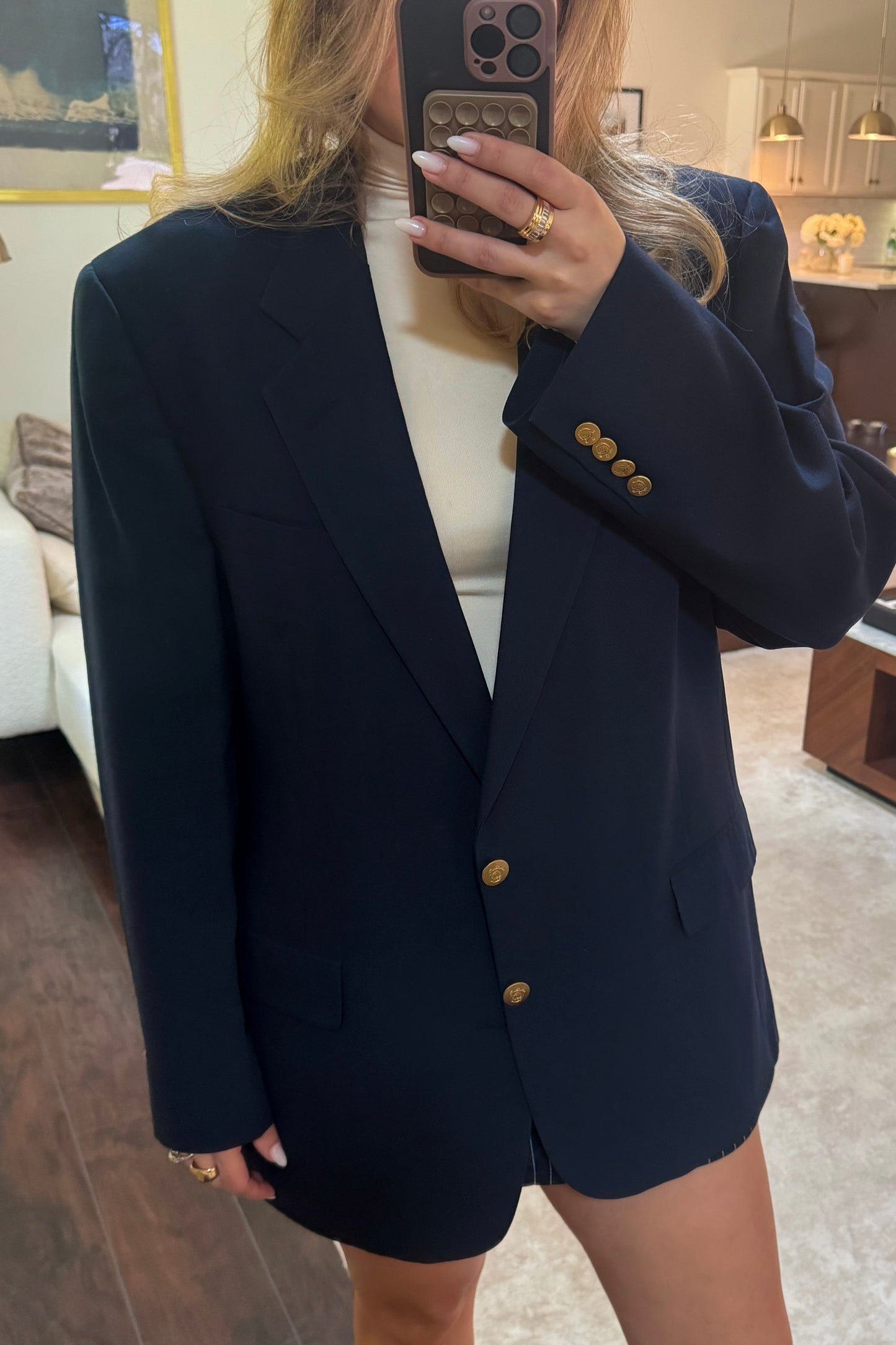 Christian Dior Navy Wool Jacket - Circa Late 80's To Early 90's