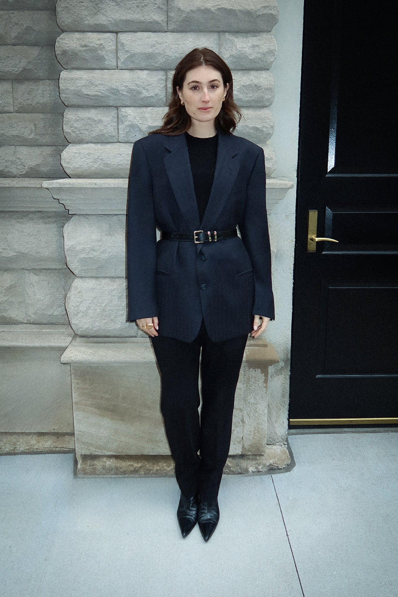 Valentino Charcoal Shadow Stripped Wool Jacket - 1989