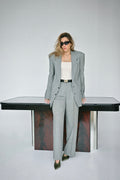 Vintage Yves Saint Laurent Gray Glen Plaid Suit, Late 1980s to Early 1990s