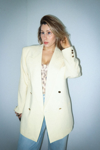 Valentino Ivory Double Breasted Jacket - Circa Late 90'S To Early 2000'S