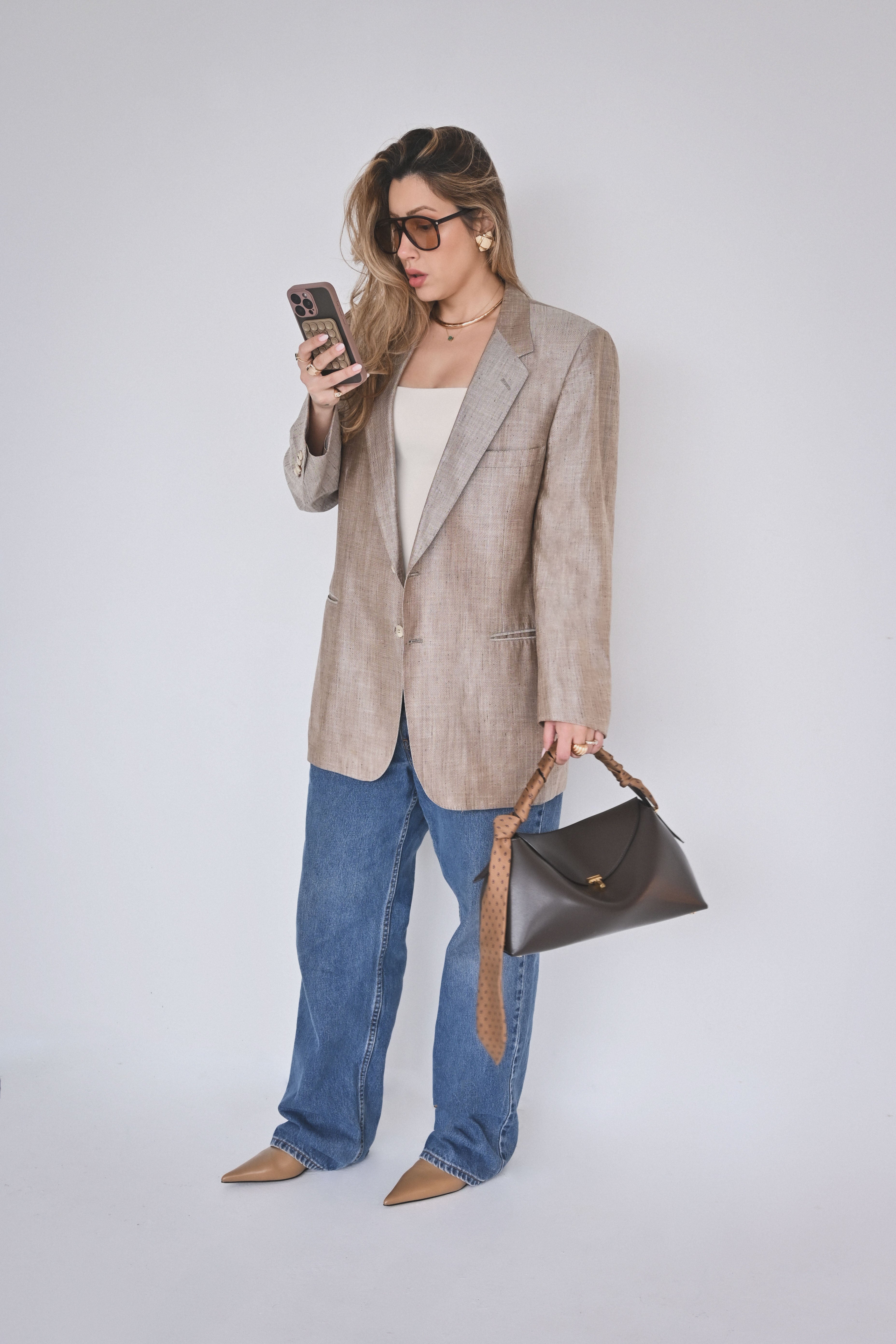 Lanvin Beige Silk Jacket - Circa Late 80's