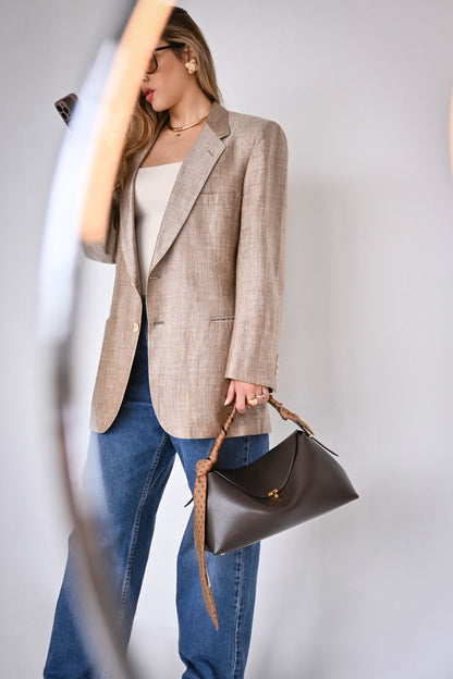 Lanvin Beige Silk Jacket - Circa Late 80's