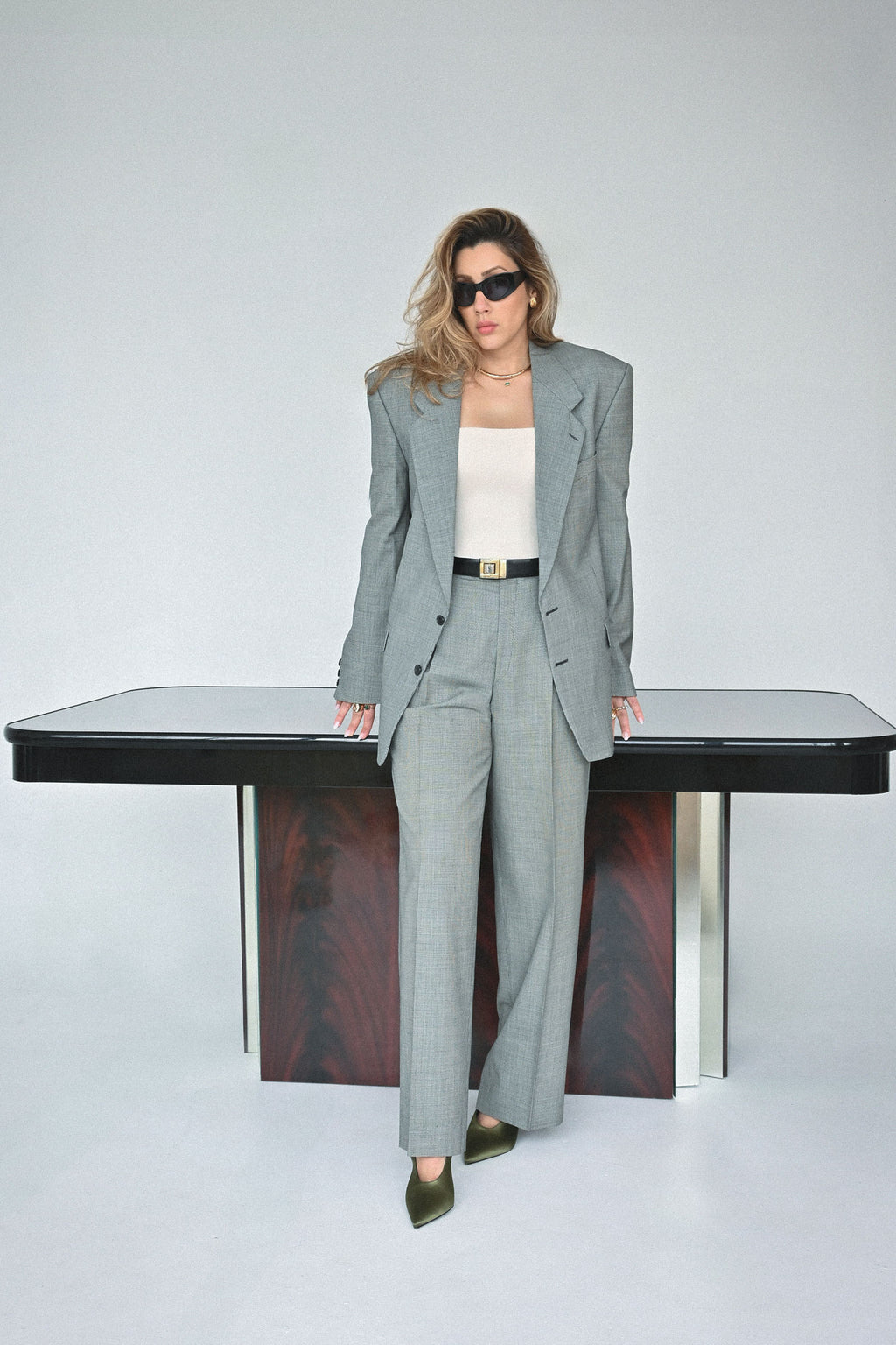 Saint Laurent Gray Suit - Circa Late 80's To Early 90's