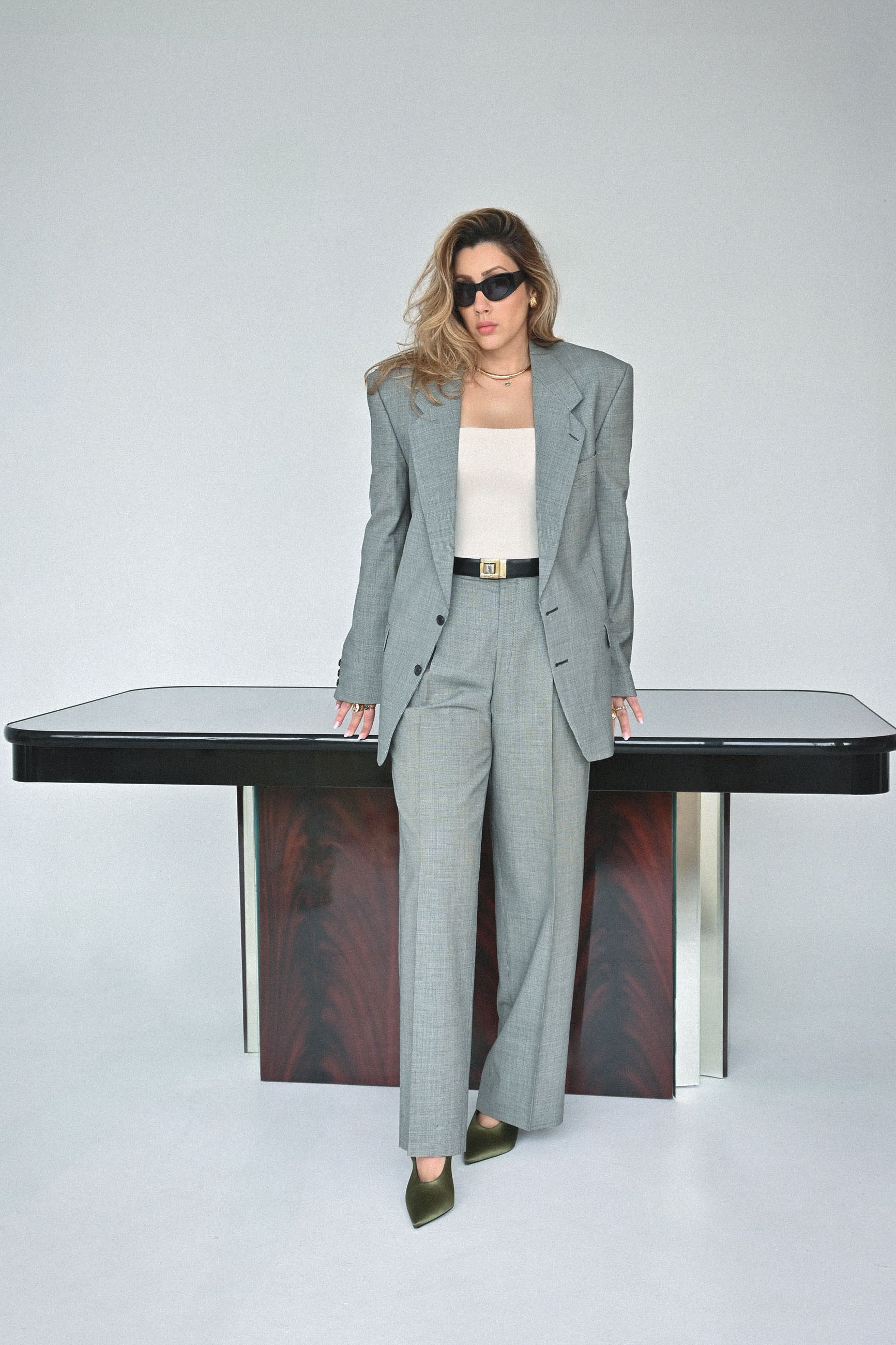 Saint Laurent Gray Suit - Circa Late 80's To Early 90's