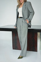 Vintage Yves Saint Laurent Gray Glen Plaid Suit, Late 1980s to Early 1990s