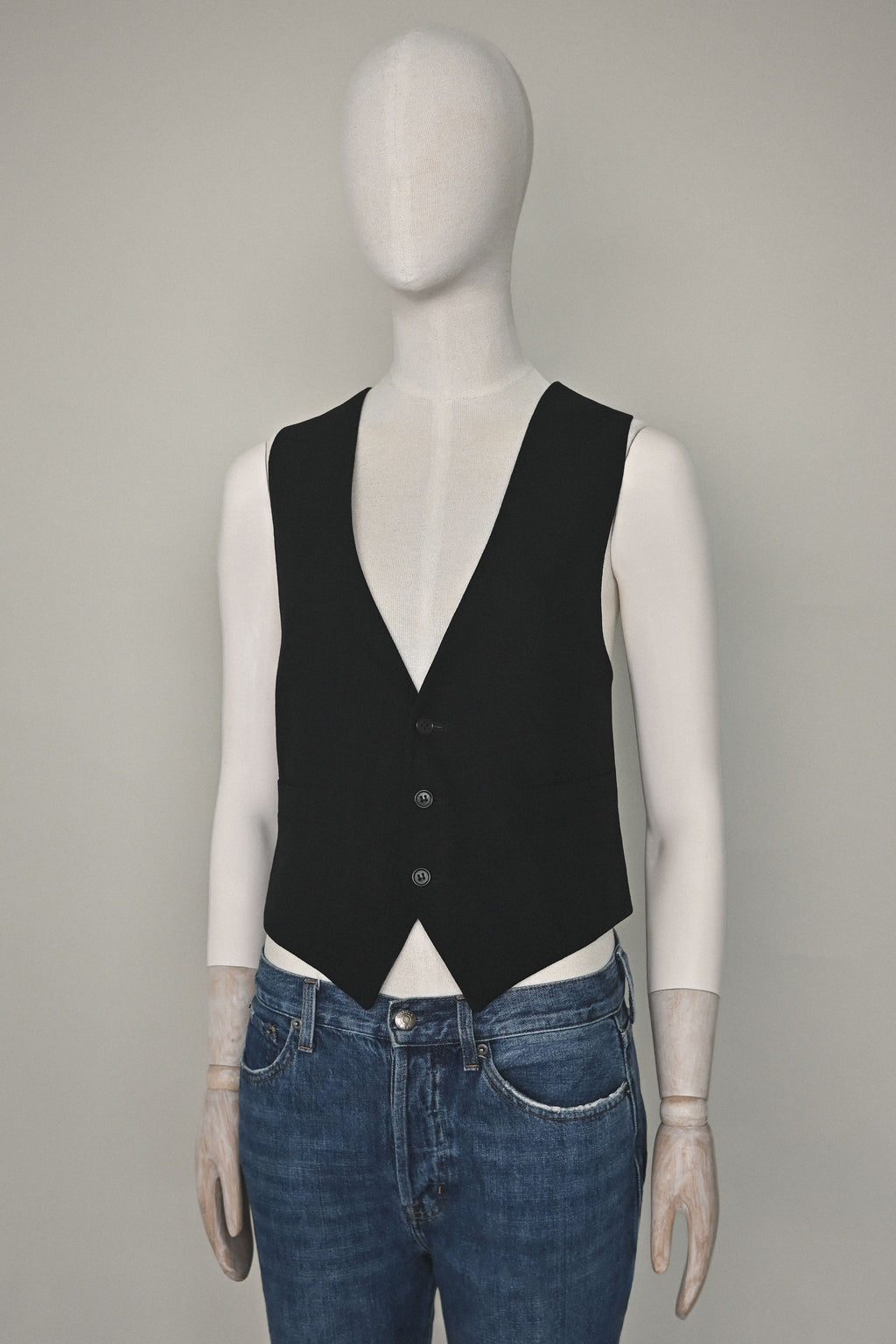 Vintage Giorgio Armani Black Tuxedo Jacket & Vest, 1980s