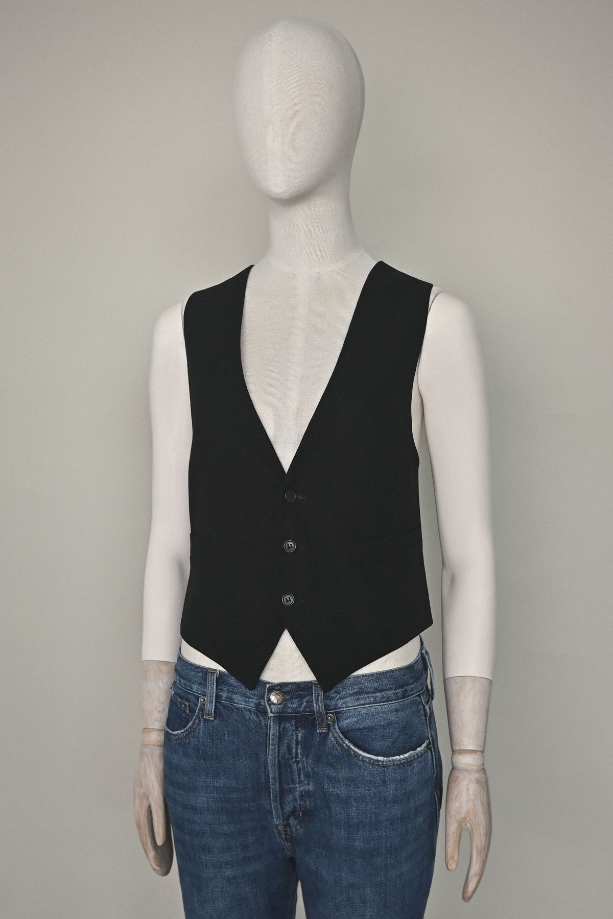 Vintage Giorgio Armani Black Tuxedo Jacket & Vest, 1980s