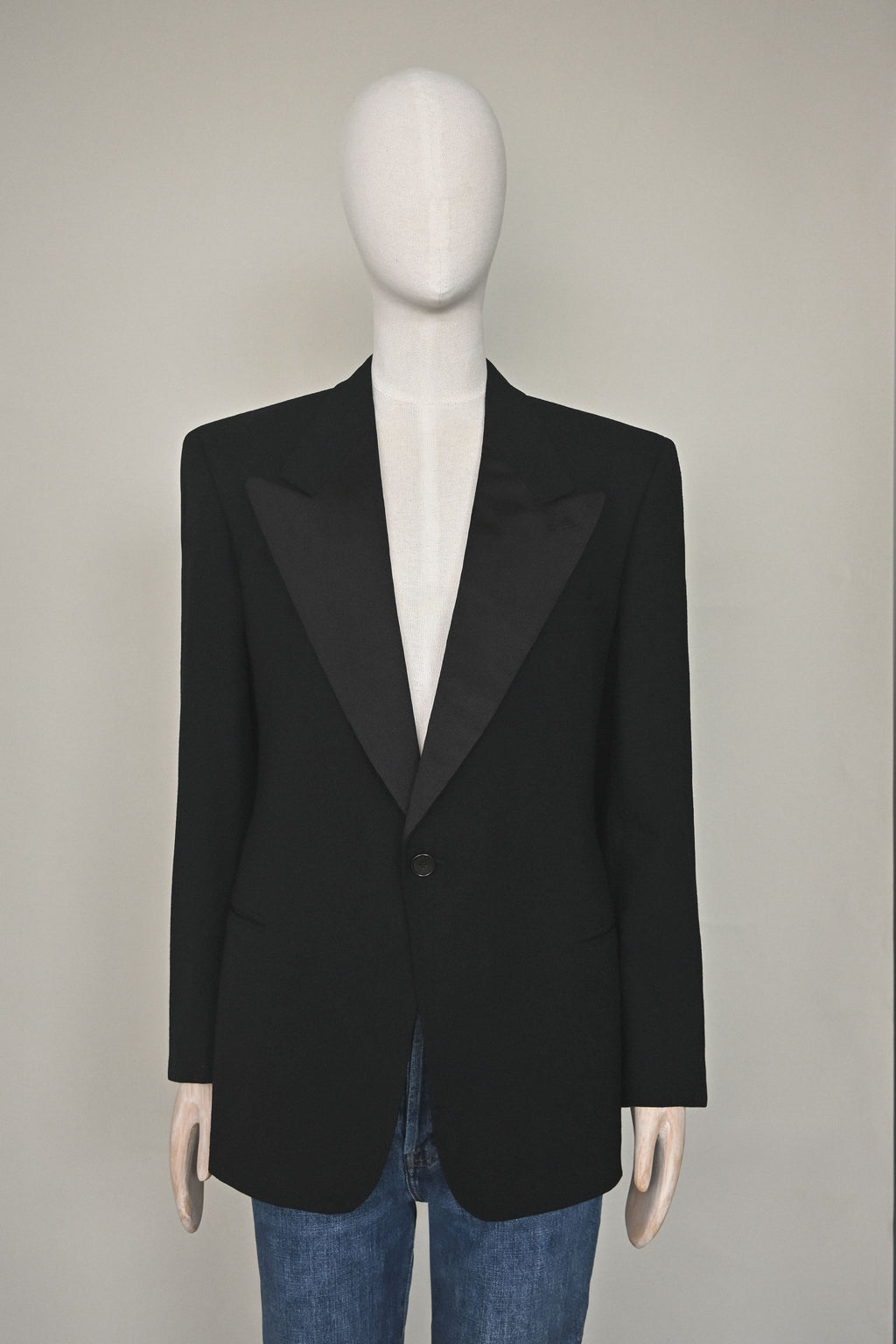 Vintage Giorgio Armani Black Tuxedo Jacket & Vest, 1980s