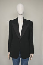 Vintage Giorgio Armani Black Tuxedo Jacket & Vest, 1980s