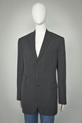 Ralph Lauren Purple Label Grey Pinstripe Wool Jacket, 2000s