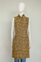 Yves Saint Laurent Variation Gold Paisley Brocade Long Vest Vintage - FW94