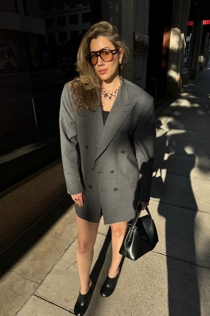 Givenchy Gray Double Breasted Jacket - Circa Late 80's To Early 90s