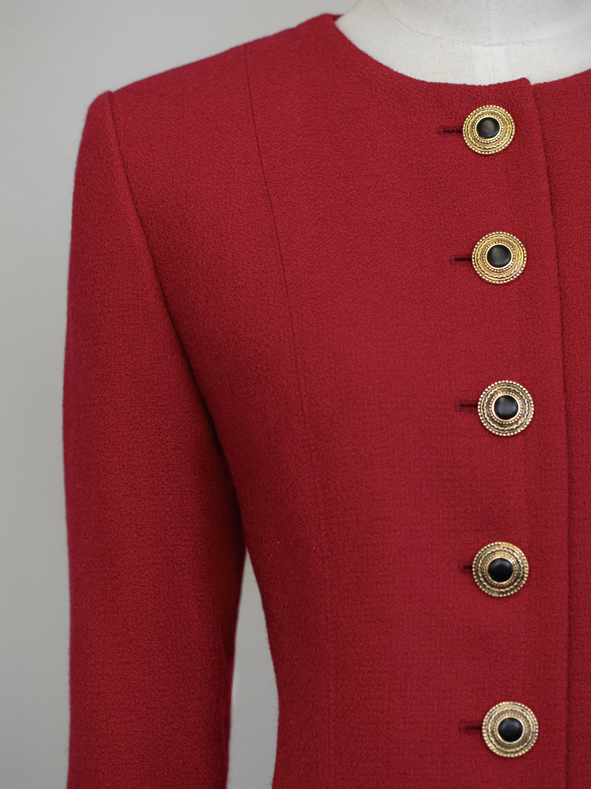 Vintage Yves Saint Laurent Rive Gauche Red Wool Jacket, FW1992 YSL