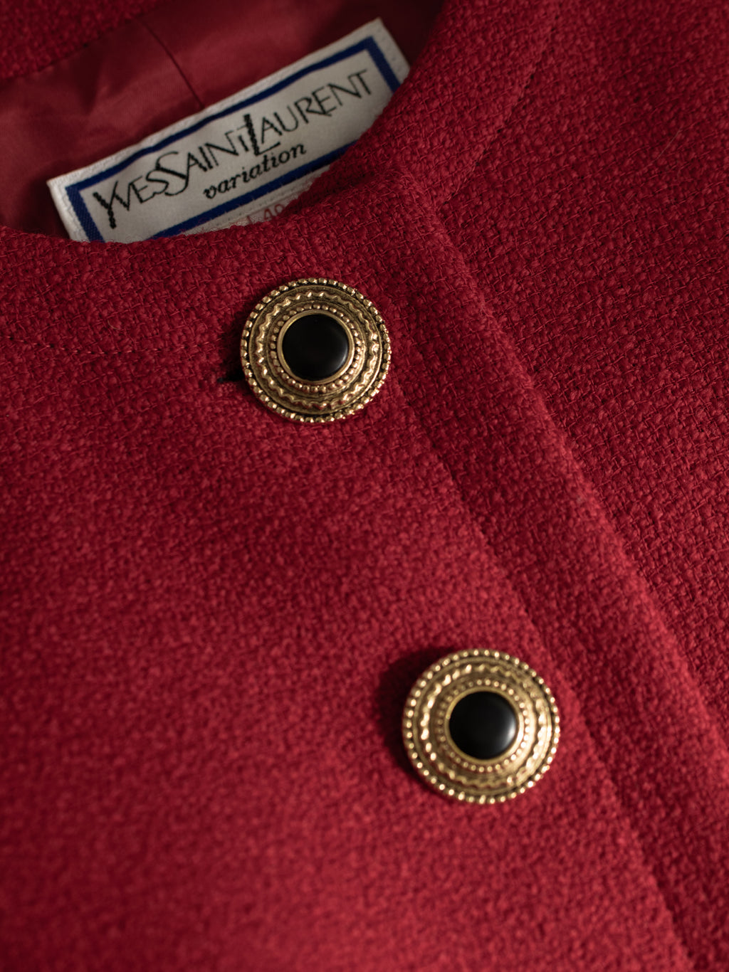 Vintage Yves Saint Laurent Rive Gauche Red Wool Jacket, FW1992 YSL