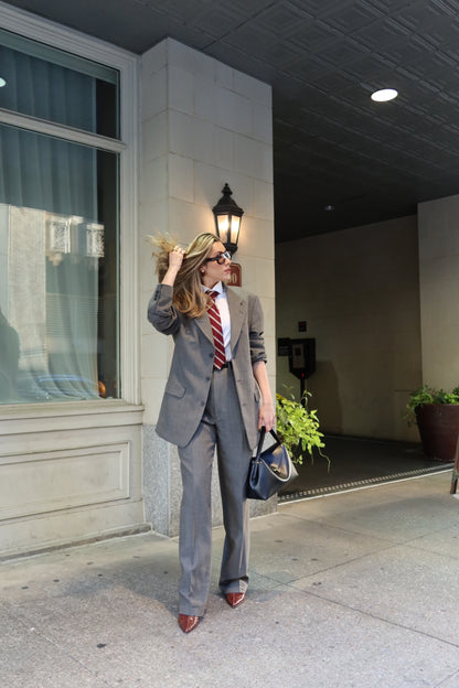 Saint Laurent Gray Suit - Circa Late 80's To Early 90's