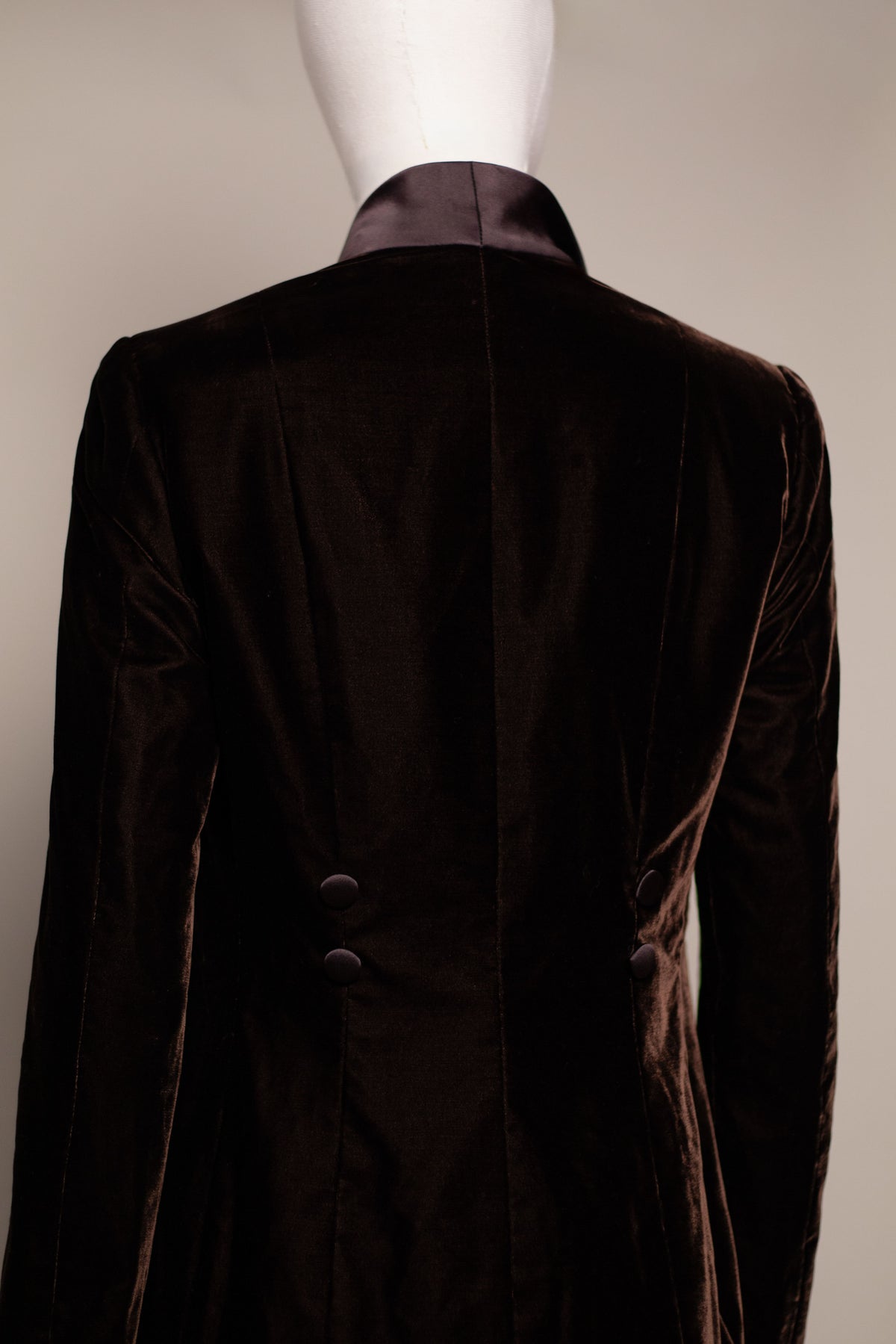 Vintage Yves Saint Laurent Rive Gauche Brown Velvet Jacket, 2003 Tom Ford Era