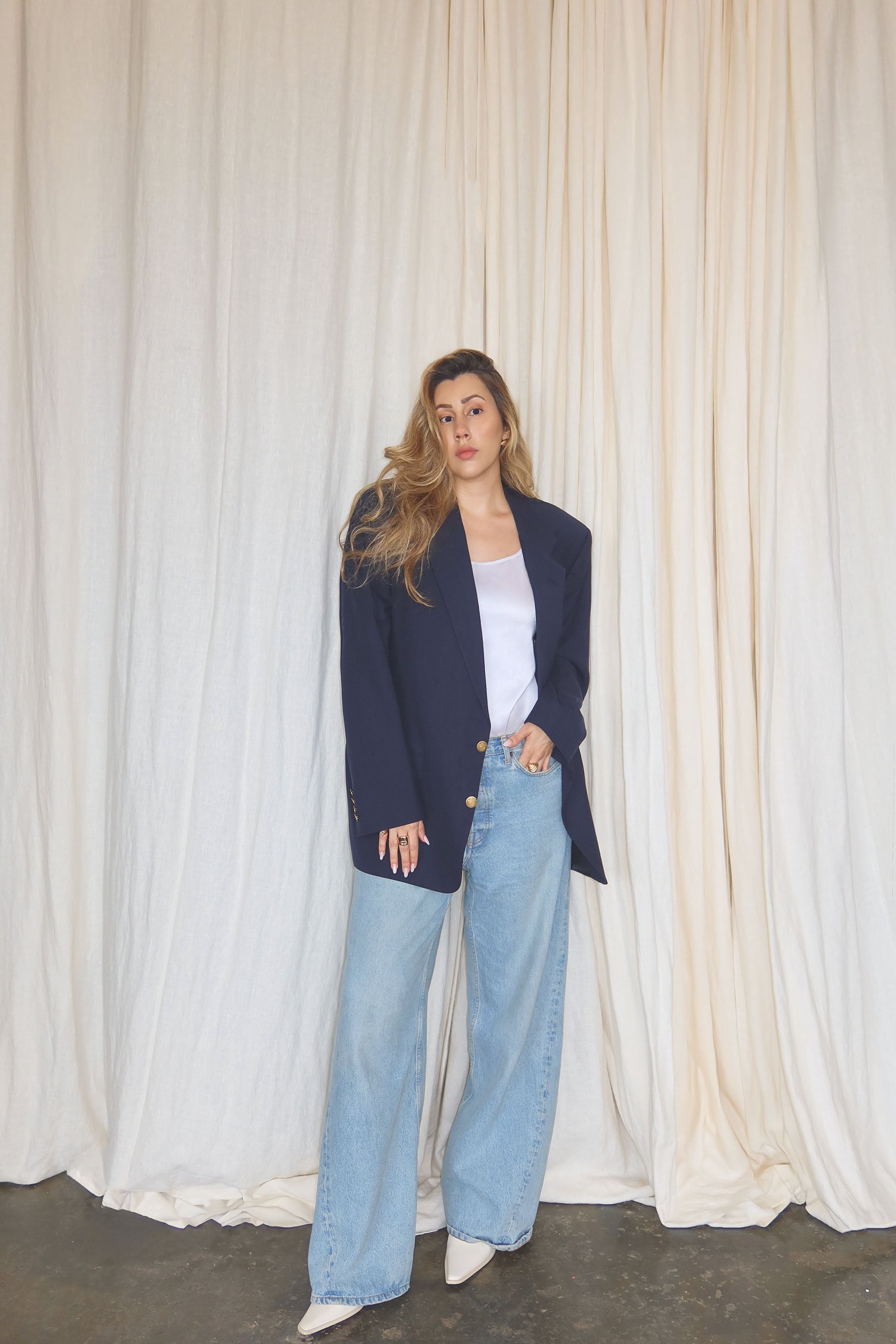 Christian Dior Navy Wool Jacket - Circa Late 80's To Early 90's