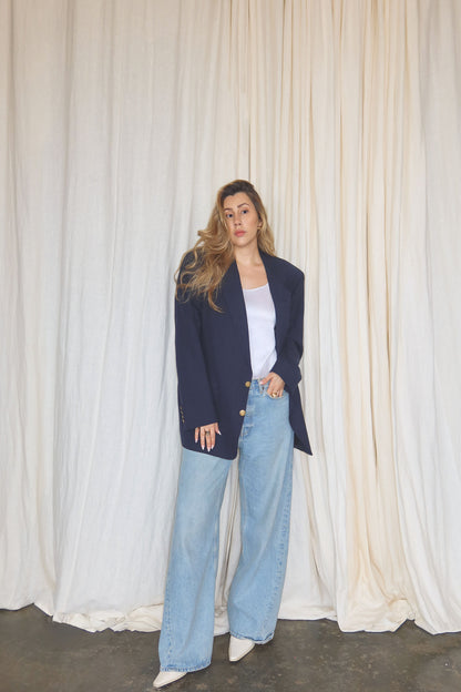 Christian Dior Navy Wool Jacket - Circa Late 80's To Early 90's