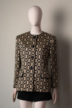 Vintage Escada by Margaretha Ley Wool-Silk Jacquard Jacket, 1980