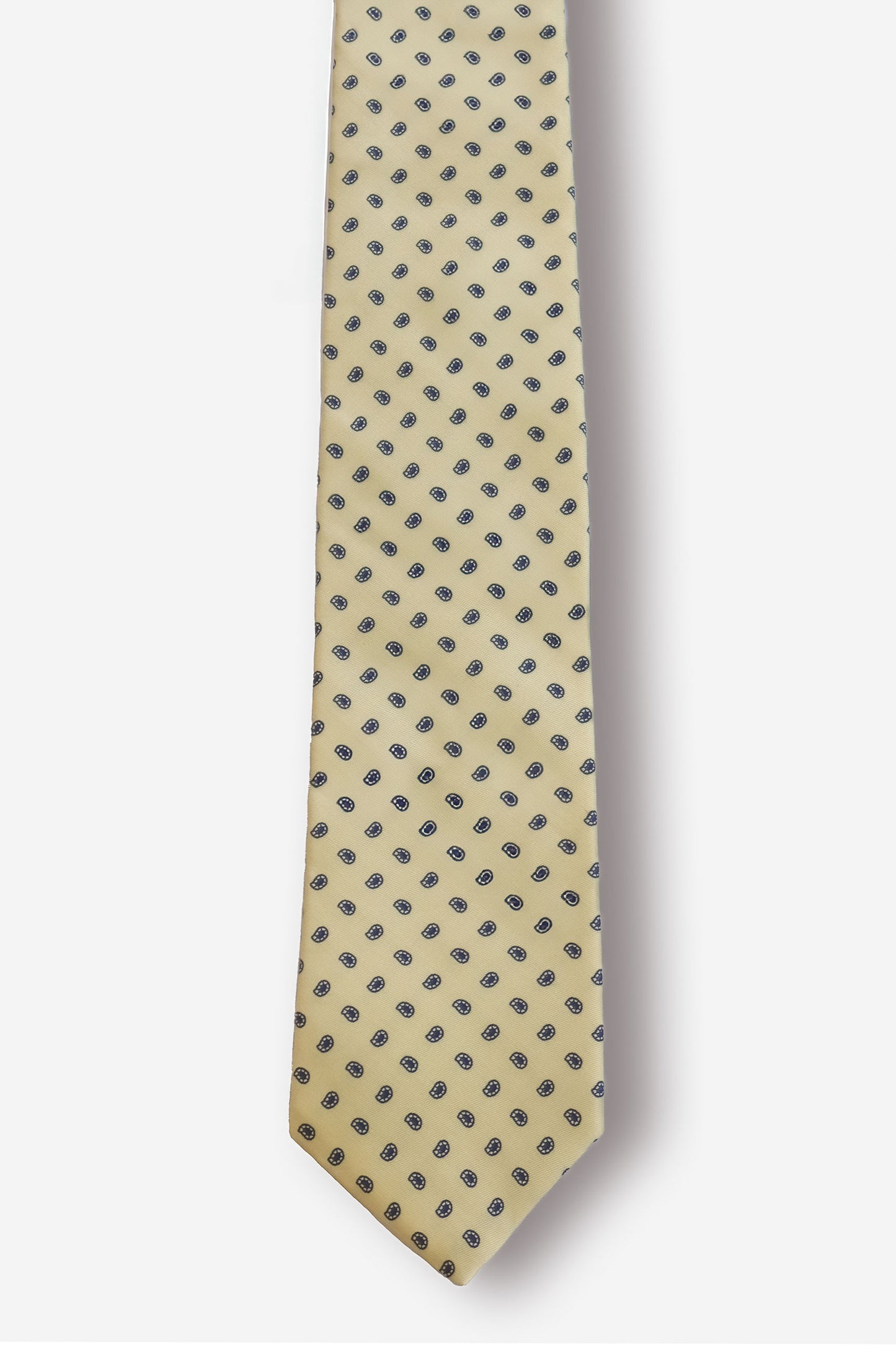 Liberty Paisley Motif Yellow Silk Tie - Circa 80s