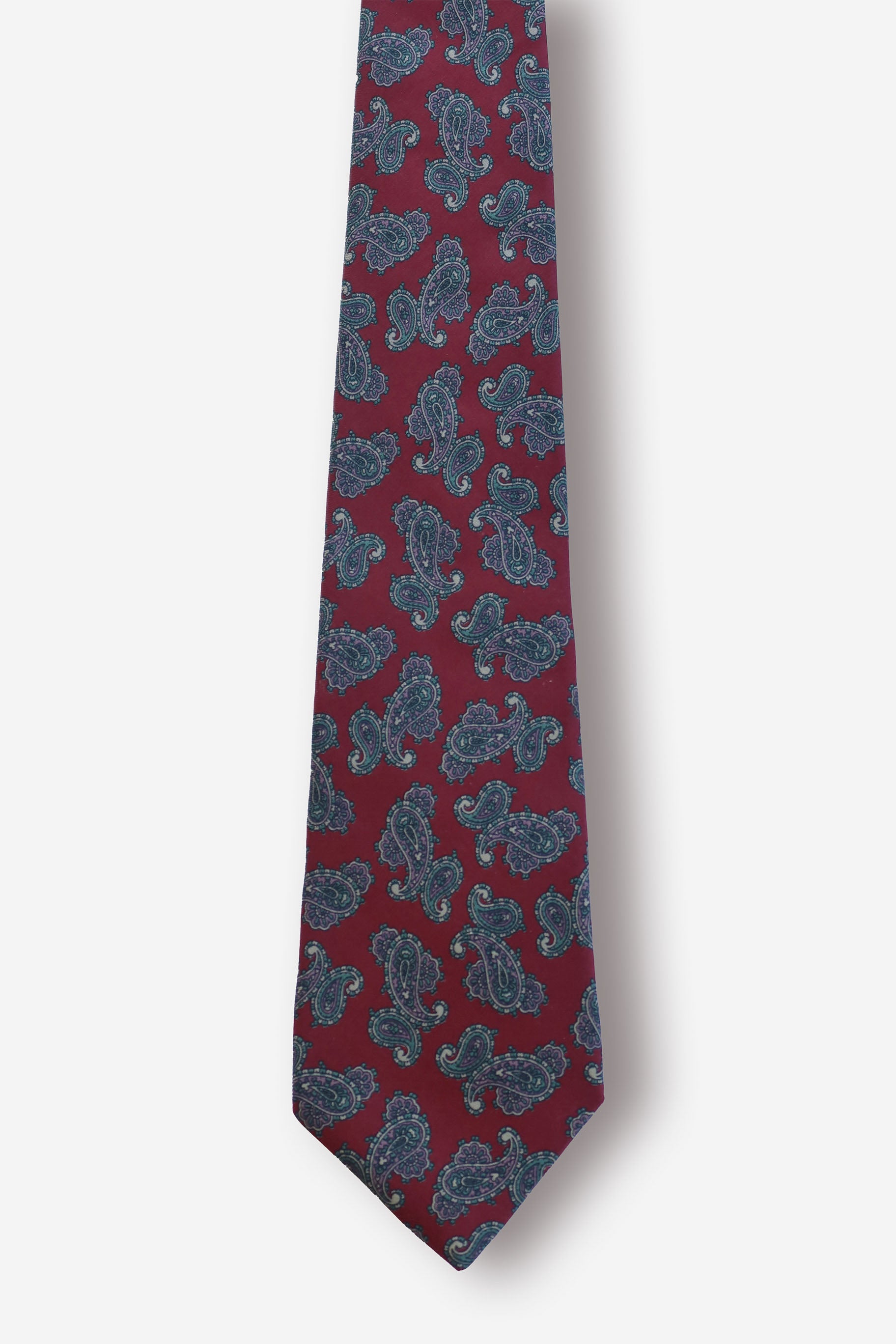 Pierre Balmain Paisley Burgundy Silk Tie - Circa 80s to 90s