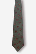 Christian Dior Diamond Olive Green Tie - Circa 80s to 90s