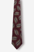 Giorgio Armani Leafs Burgundy Silk Tie - Circa 90s