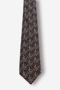 Gucci Geometric Triangle Blak Silk Tie - Circa  80s to 90s