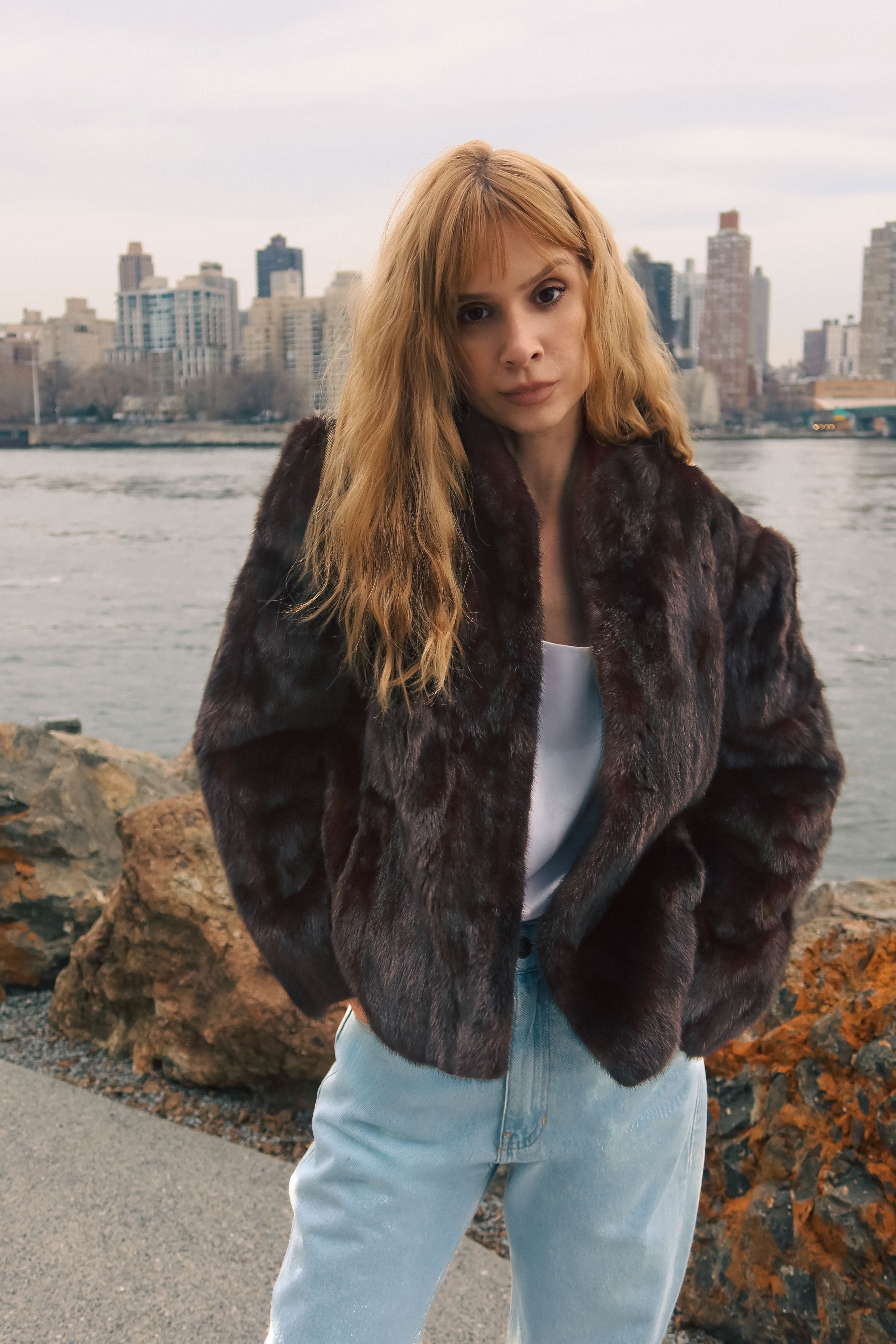 Vintage Brown Mink Jacket by George Mamoulakis