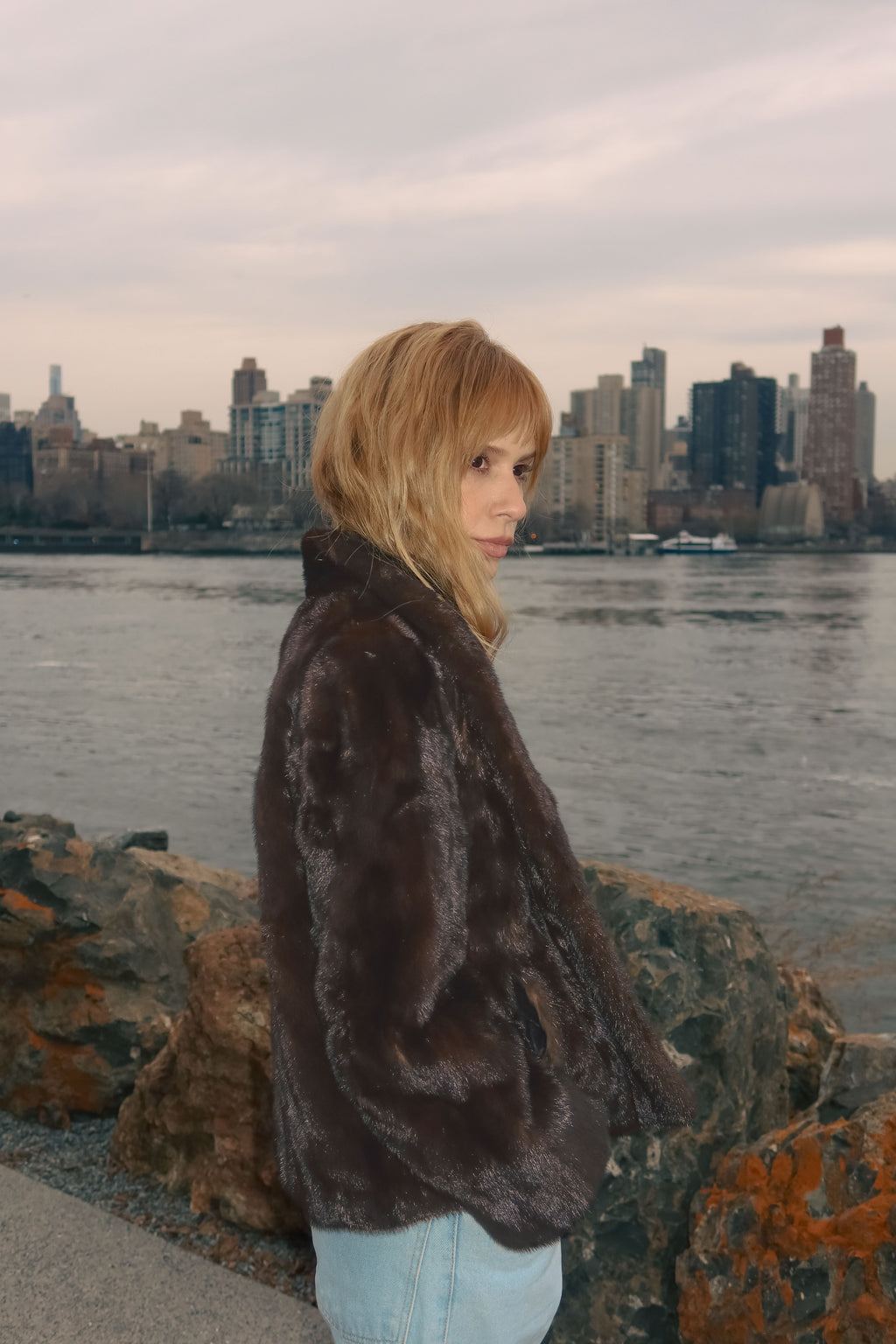 Vintage Brown Mink Jacket by George Mamoulakis