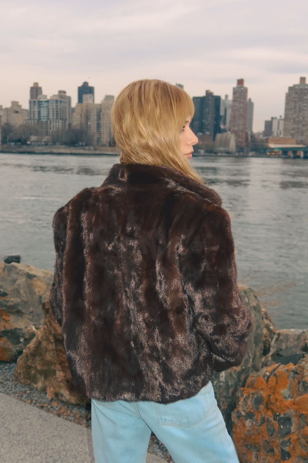 Vintage Brown Mink Jacket by George Mamoulakis