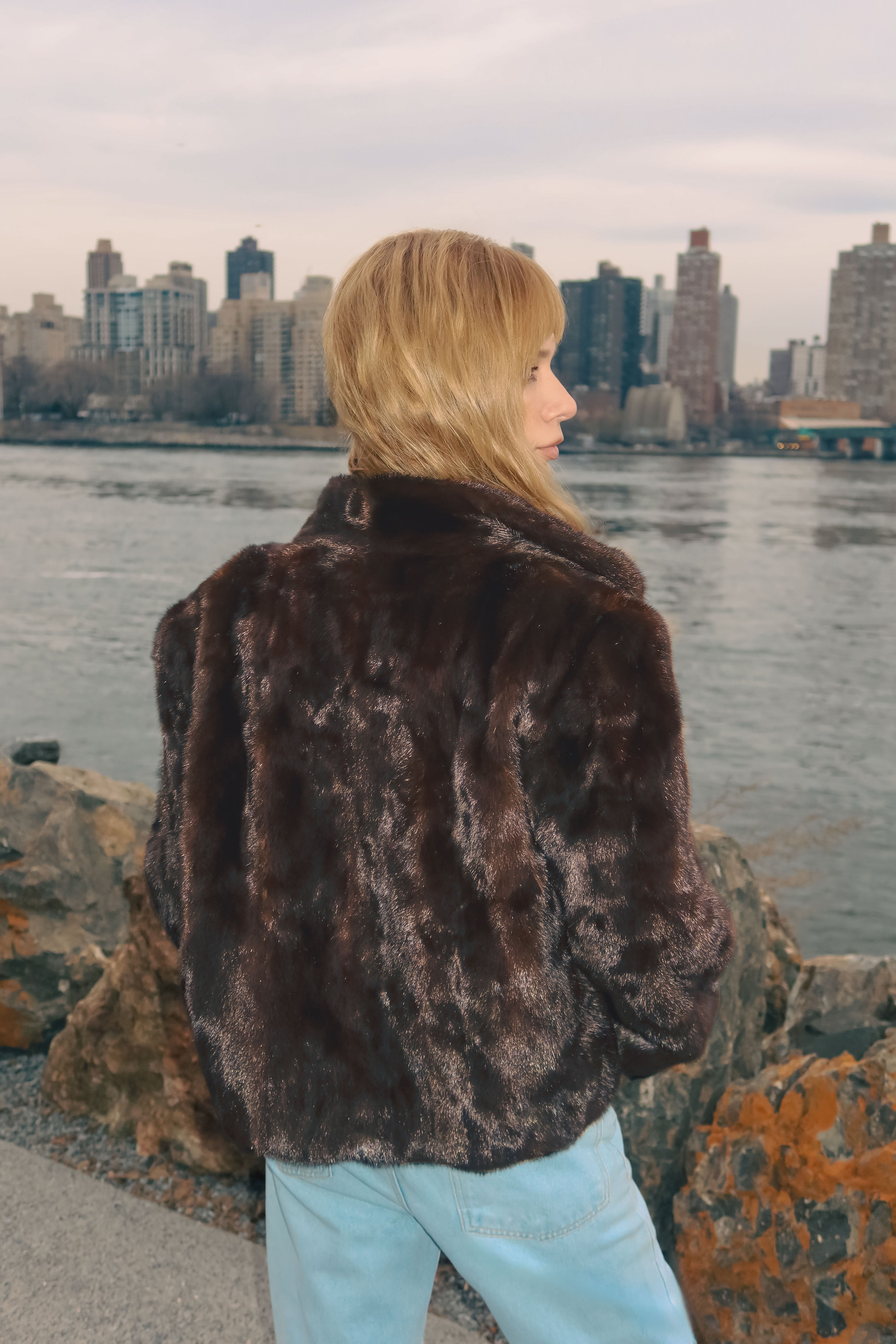 Vintage Brown Mink Jacket by George Mamoulakis