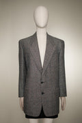 Vintage Yves Saint Laurent Gray Houndstooth Blazer, Late 1980s to Early 1990s