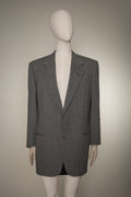 Vintage Valentino Gray Birdseye Blazer, Late 1980s to Early 1990s
