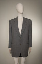 Vintage Valentino Gray Birdseye Blazer, Late 1980s to Early 1990s