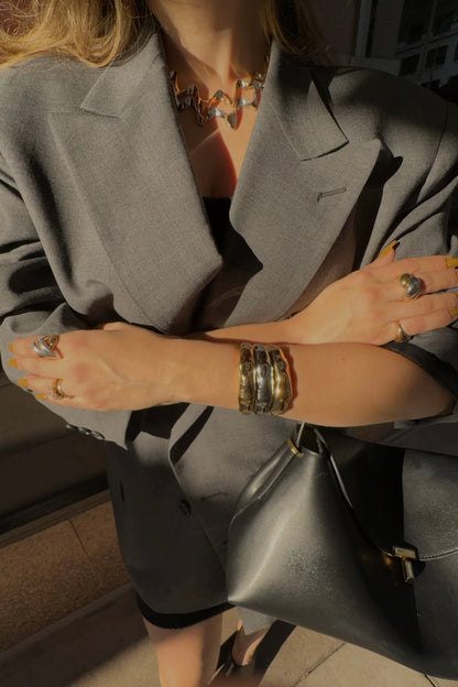 Givenchy Gray Double Breasted Jacket - Circa Late 80's To Early 90s